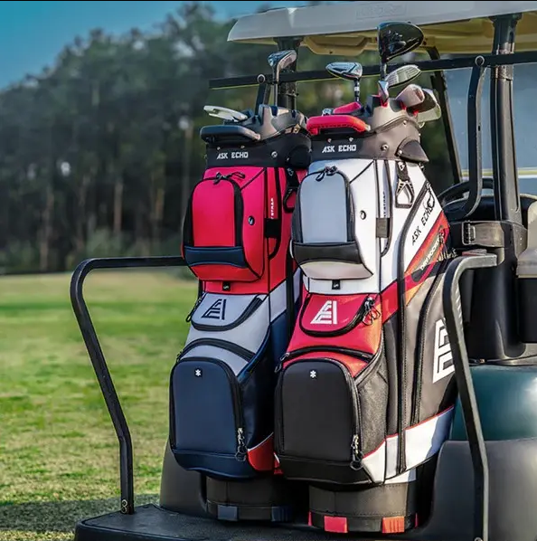 Golf T-LOCK Cart Bag – 14-Way Organizer Dividers Quiet Golf Bag