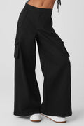 HIGH WAIST SHOW OFF CARGO WIDE LEG TROUSER (LONG)