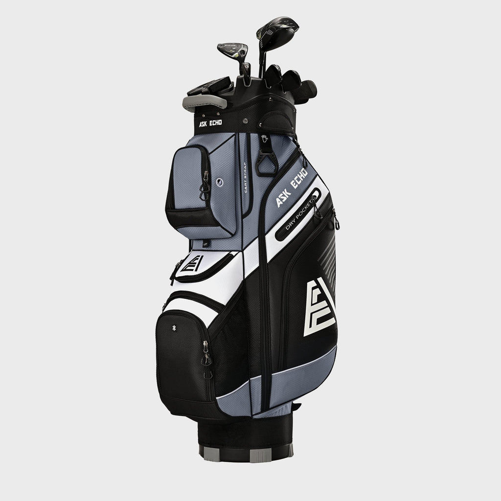 Golf T-LOCK Cart Bag – 14-Way Organizer Dividers Quiet Golf Bag